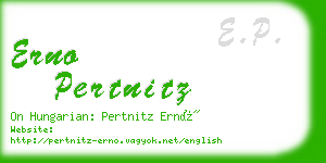 erno pertnitz business card